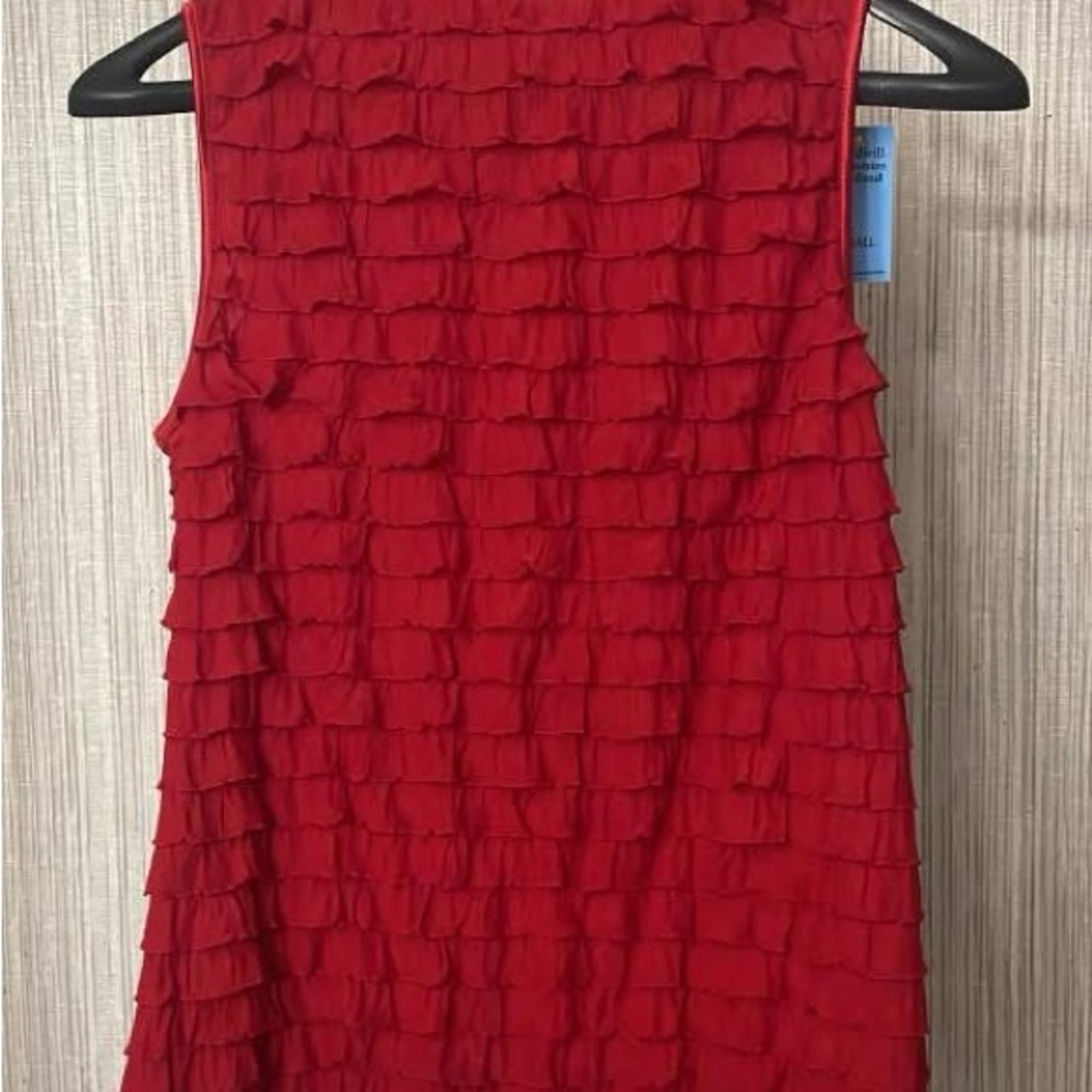 Red Layered Sleeveless Top